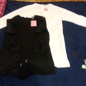 Long sleeve shorts jumpsuit